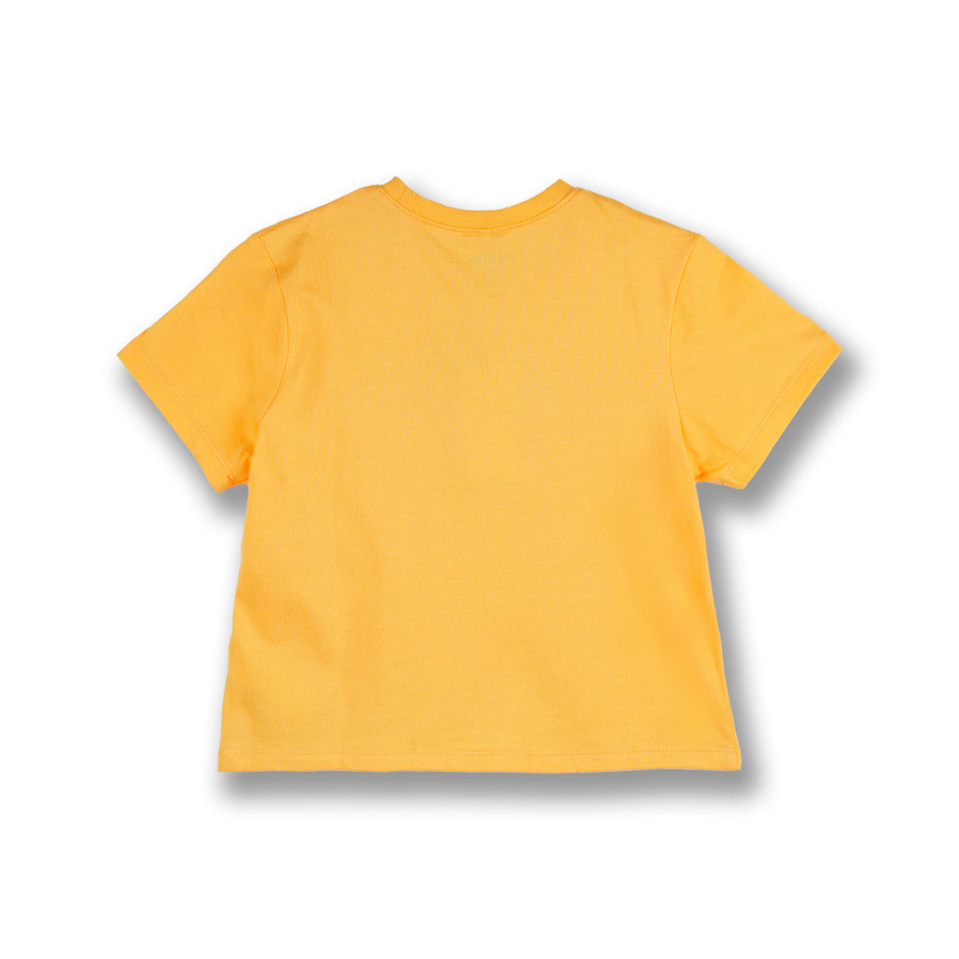 Poney Girls Orange Breezy Logo Short Sleeve Tee