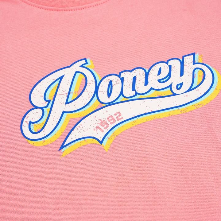 Poney Girls Red Classic is Classic Logo Short Sleeve Tee