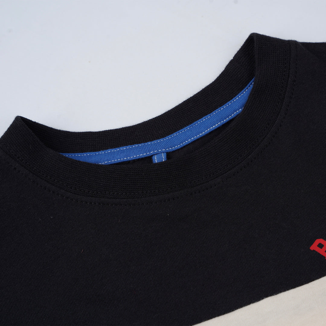 Poney Boys Black Bright Trio Cut & Sew Short Sleeve Tee