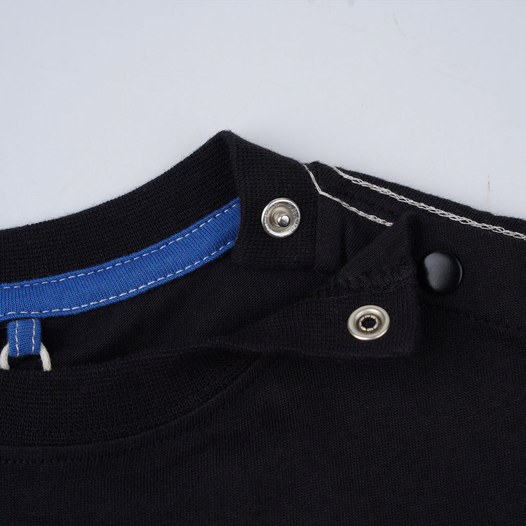 Poney Boys Black Bright Trio Cut & Sew Short Sleeve Tee