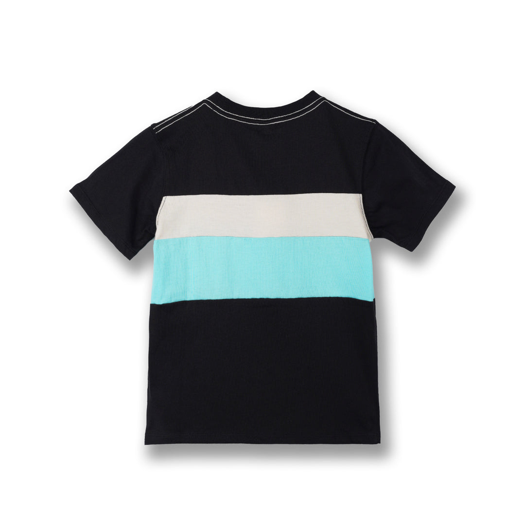 Poney Boys Black Bright Trio Cut & Sew Short Sleeve Tee