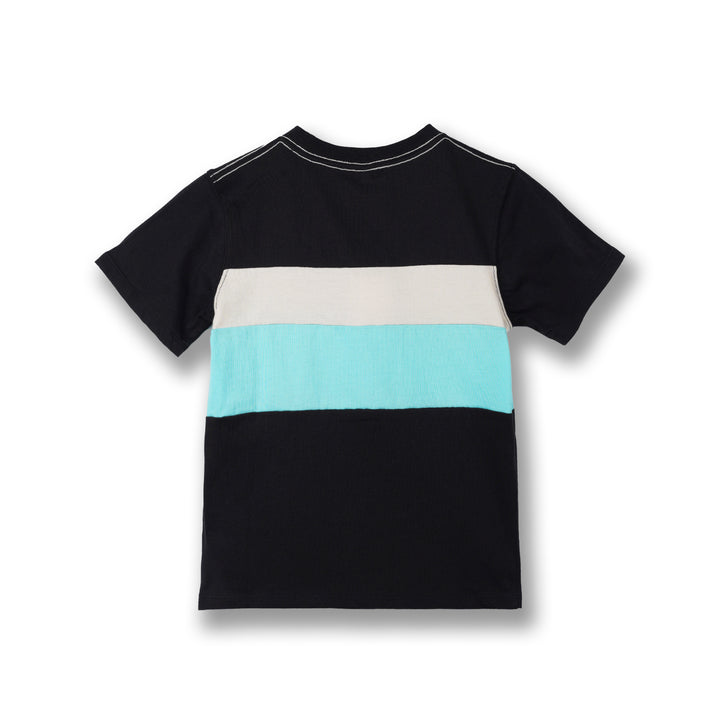 Poney Boys Black Bright Trio Cut & Sew Short Sleeve Tee