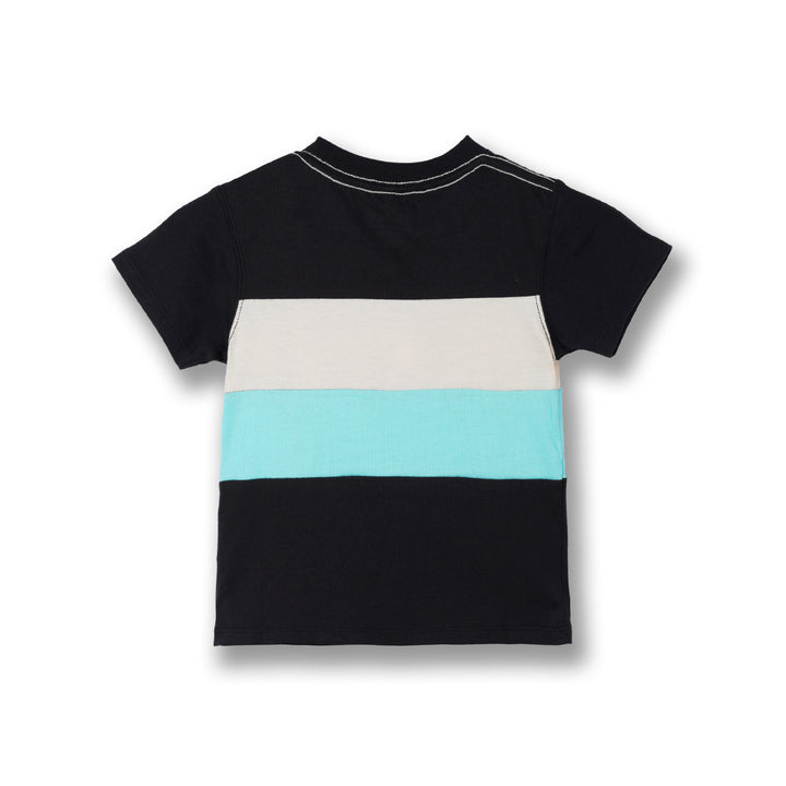 Poney Boys Black Bright Trio Cut & Sew Short Sleeve Tee