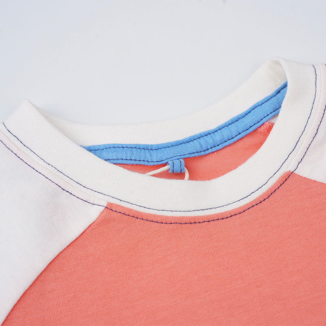 Poney Boys Pink Fire Whirl Striped Short Sleeve Tee
