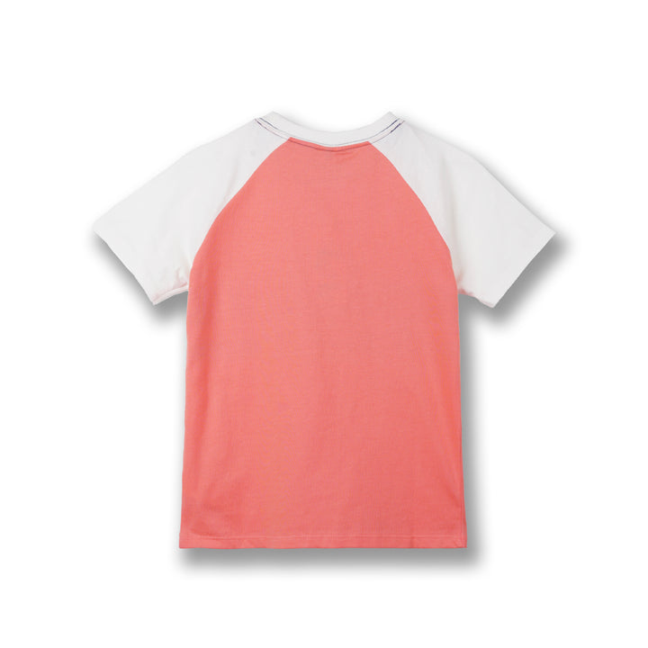 Poney Boys Pink Fire Whirl Striped Short Sleeve Tee
