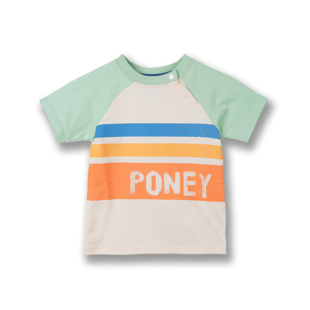 Poney Boys Lt.Yellow Blazing Striped Short Sleeve Tee