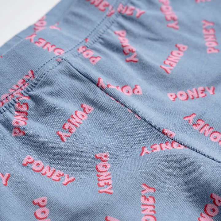 Poney Girls Grey Monogram Leggings