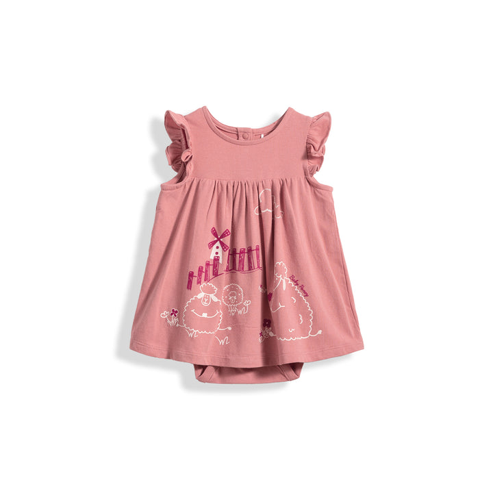 Poney Essential Little Sheep in Farm Short Sleeve Dress