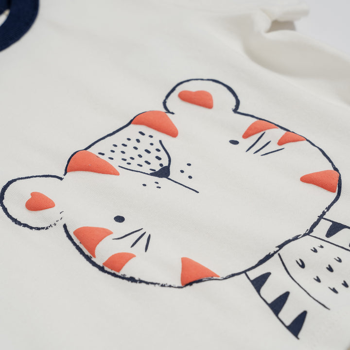 Poney Essential Cream Baby Tiger Short Sleeve Tee