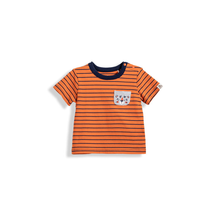 Poney Essential Vibrant Orange Sleepy Tiger Short Sleeve Tee