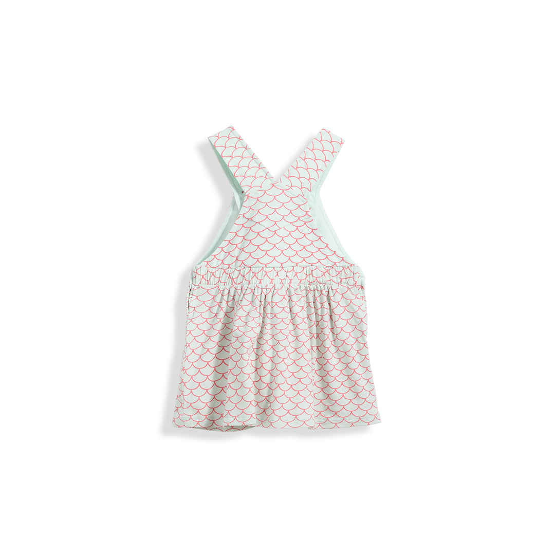 Poney Essential Scaly All-over prints dungaree dress