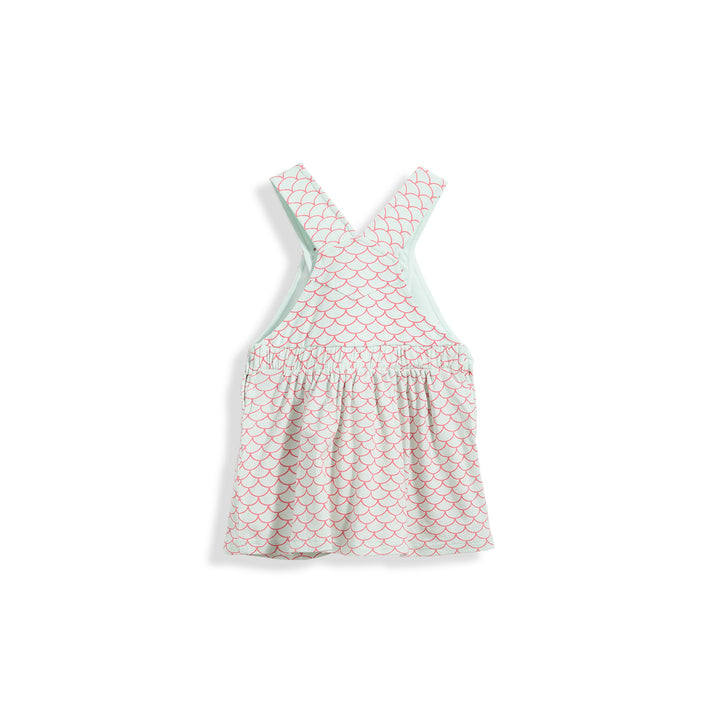 Poney Essential Scaly All-over prints dungaree dress