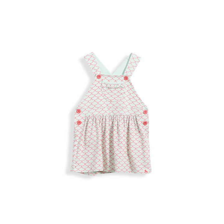Poney Essential Scaly All-over prints dungaree dress