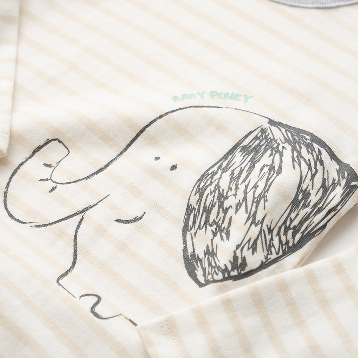 Poney Essential Chubby Steeple Grey Elephant Sleepsuit