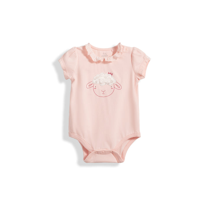 Poney Essential Fluffy Sheep Short Sleeve Bodysuit