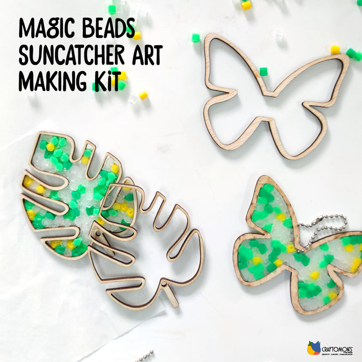 Magic Beads Suncatcher Making Kit (Butterfly/Monstera)