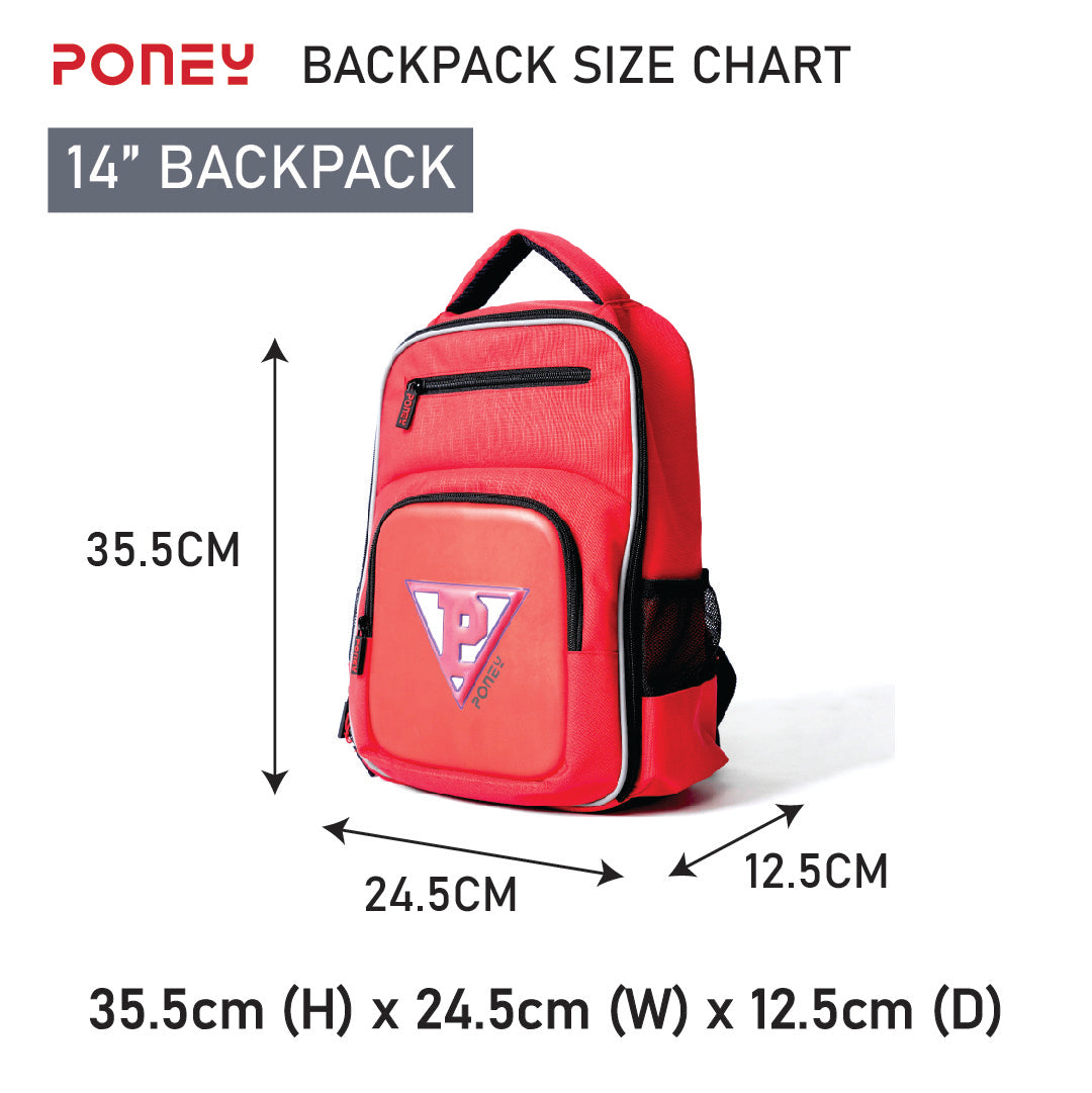 Poney Boys Red Poney Logo 14'' Backpack Bag TB011