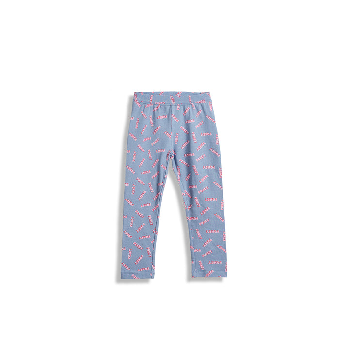 Poney Girls Grey Monogram Leggings