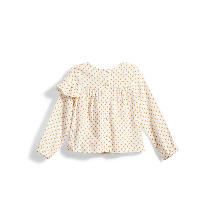Poney Girls Frills Blouse with Dot Prints
