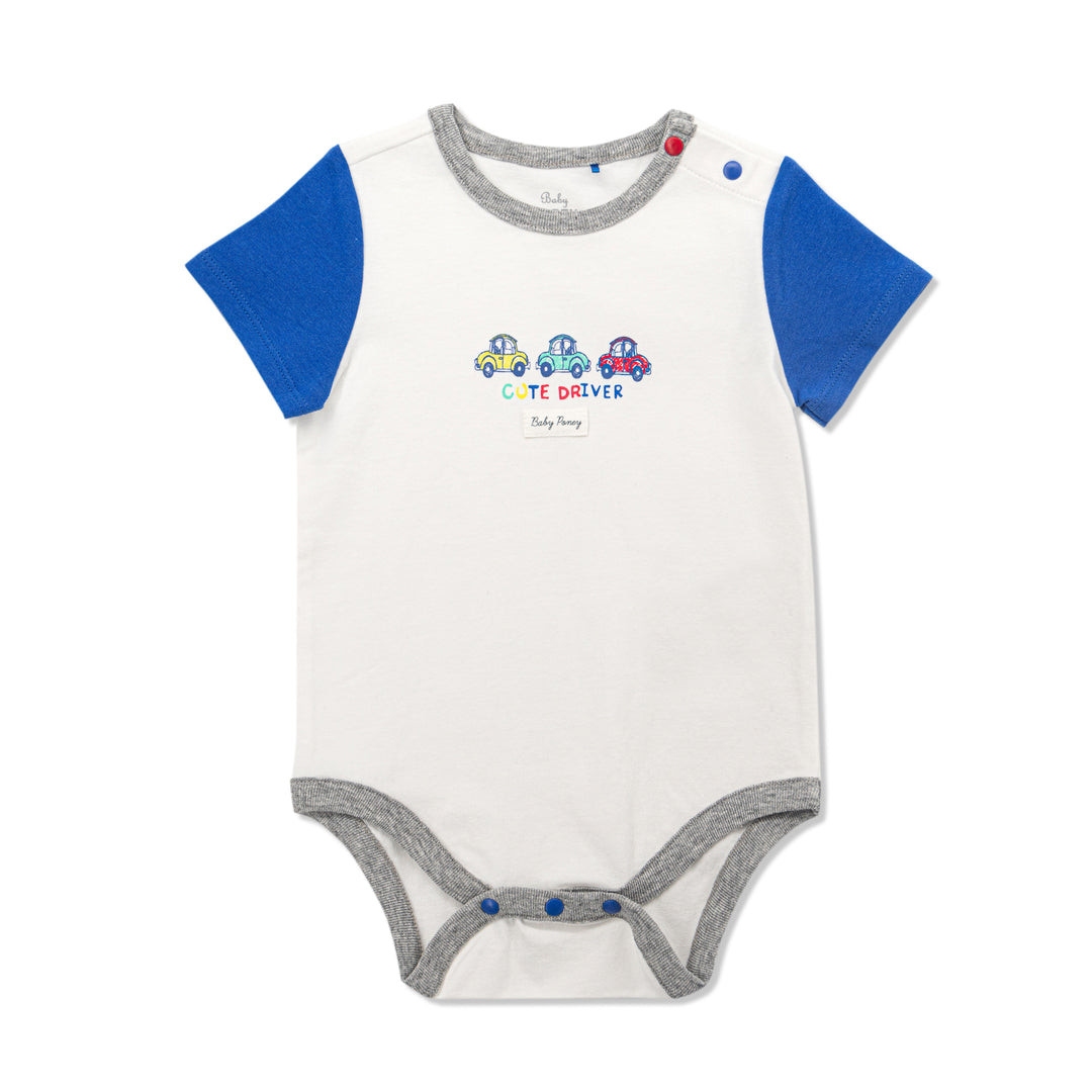 [Clearance] Poney Essential Boys 3-Pack Short Sleeve Bodysuits 80151