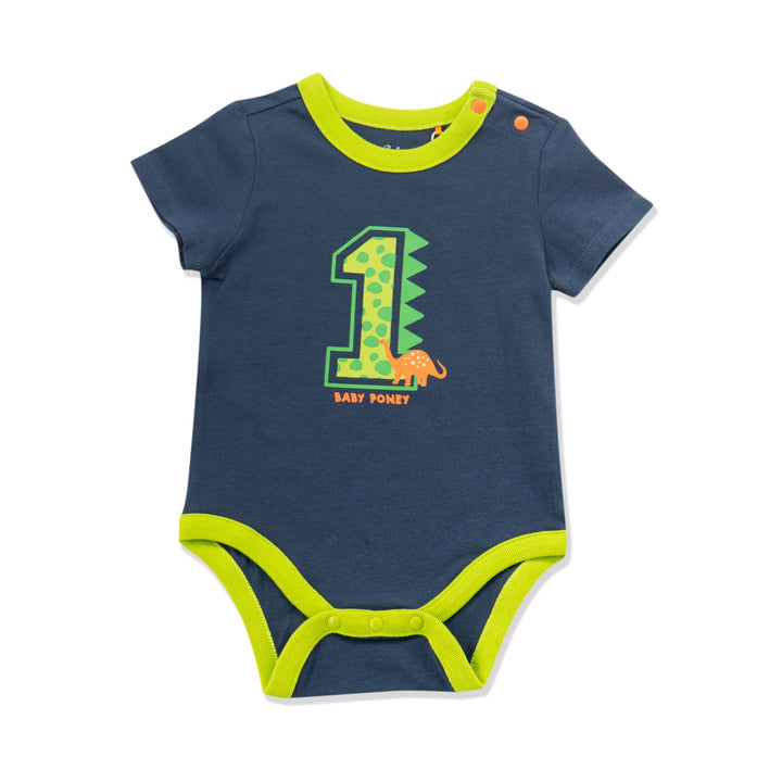 [Clearance] Poney Essential Boys 3-Pack Short Sleeve Bodysuits 80163