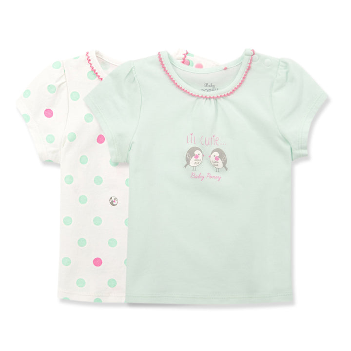 Poney Essential Girls 2 Pack Short Sleeve Top 80184