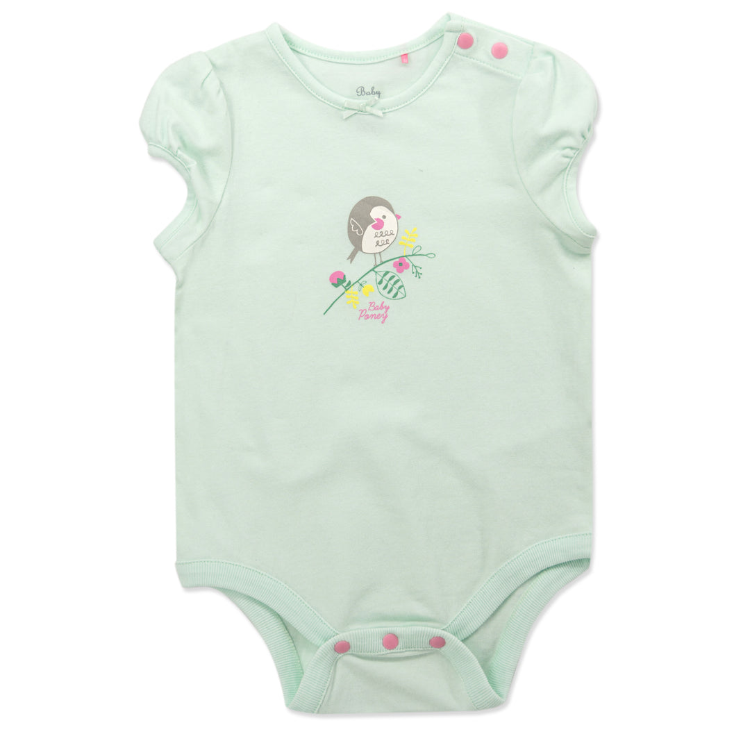 [Clearance] Poney Essential Girls 3-Pack Short Sleeve Bodysuits 80185