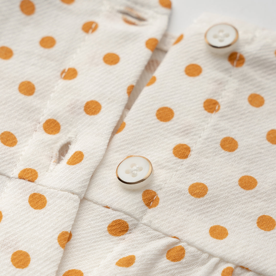 Poney Girls Frills Blouse with Dot Prints