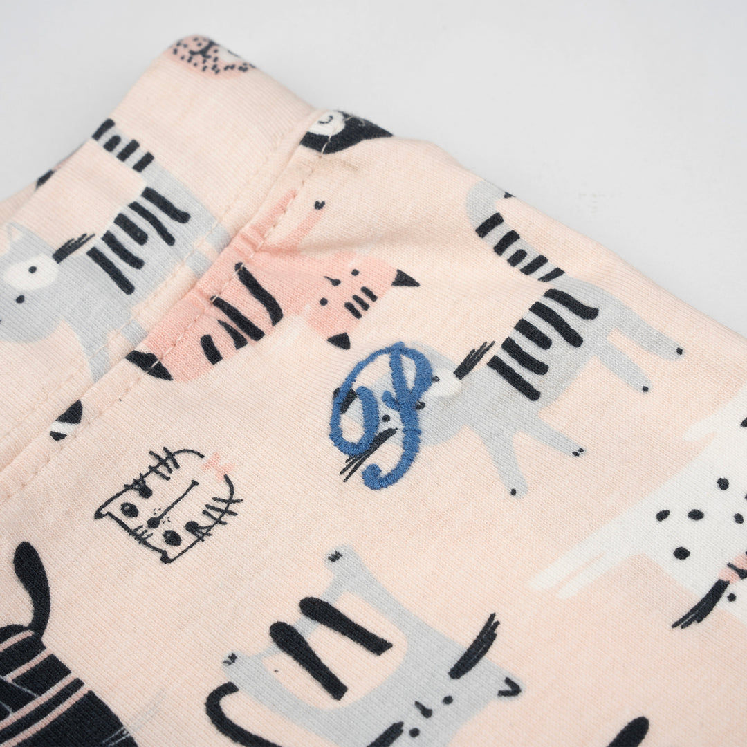 Poney Girls Light Pink Cool Cat Leggings