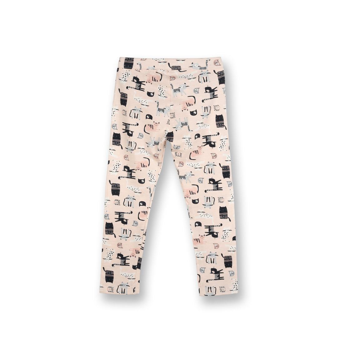 Poney Girls Light Pink Cool Cat Leggings