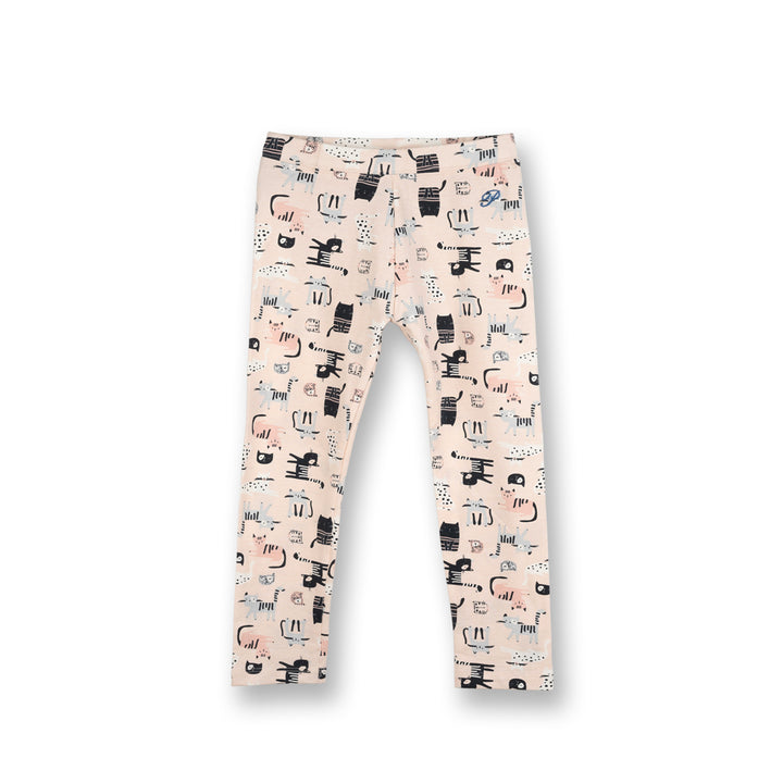 Poney Girls Light Pink Cool Cat Leggings