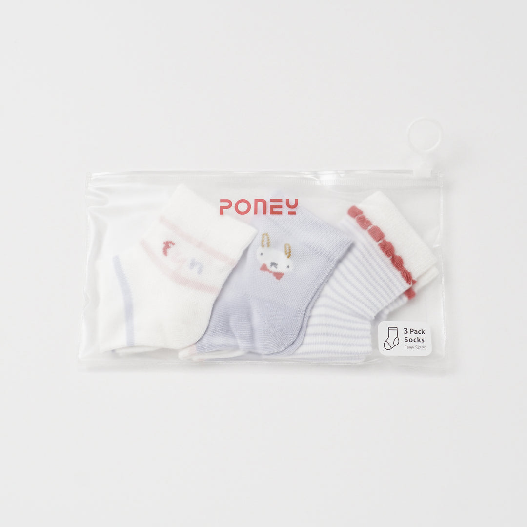 Poney Girls 3-Pack Socks 9292