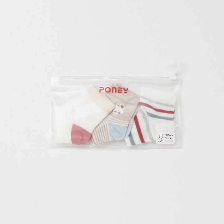 Poney Girls 3-Pack Socks 9294