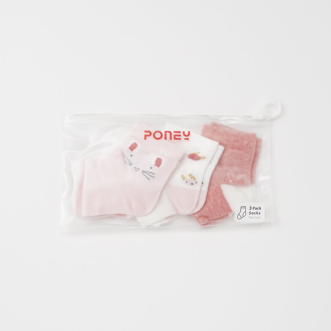 Poney Girls 3-Pack Socks 9295