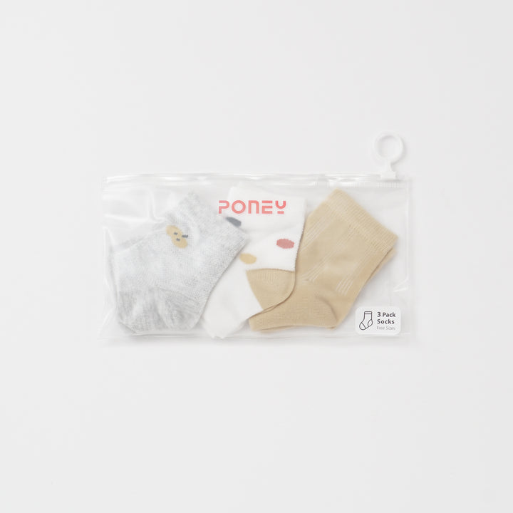 Poney Girls 3-Pack Socks 9296
