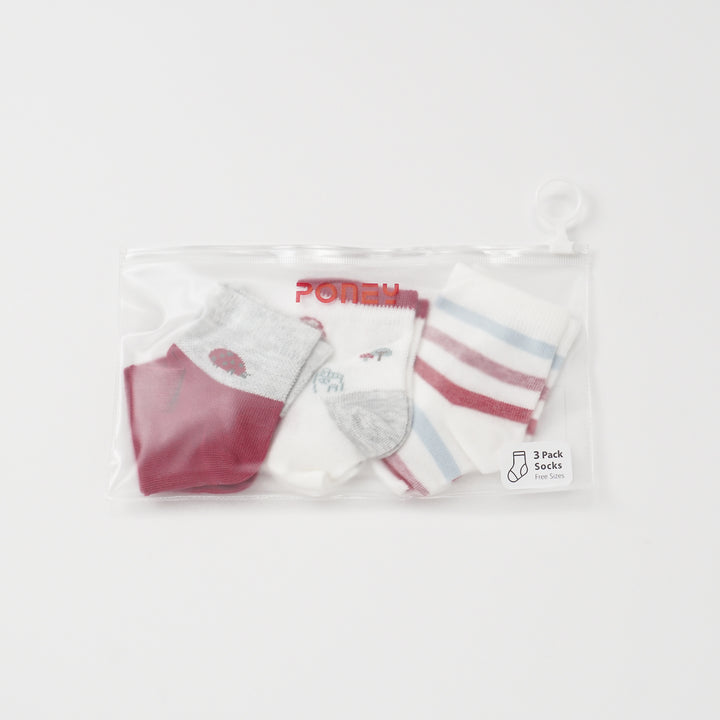Poney Girls 3-Pack Socks 9298