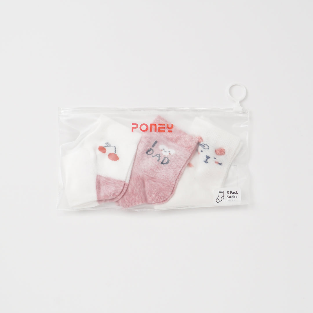 Poney Girls 3-Pack Socks 9299