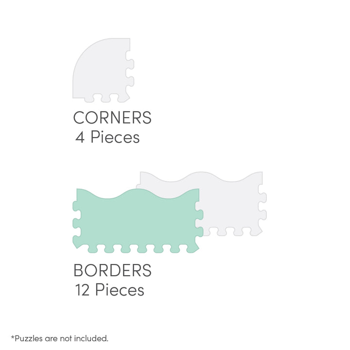 Sunny Tales : Borders & Corners Antibacterial Puzzle (Green/White)