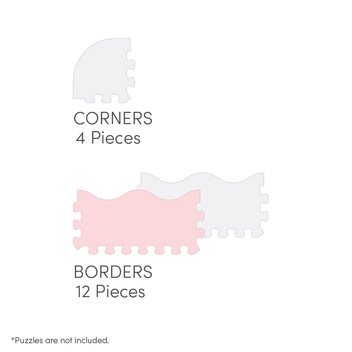 Sunny Tales : Borders & Corners Antibacterial Puzzle (Pink/White)