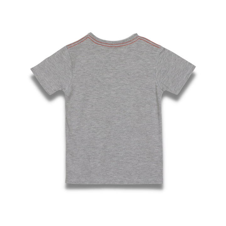 Poney Boys Speeding Racing Car Round Neck Short Sleeve Tee