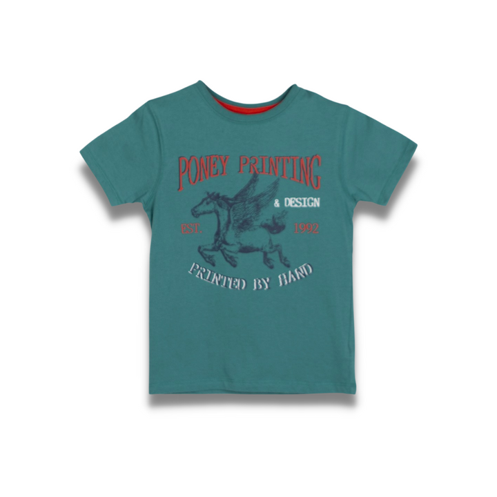 Poney Boys Vintage Pegasus Round Neck Short Sleeve Tee