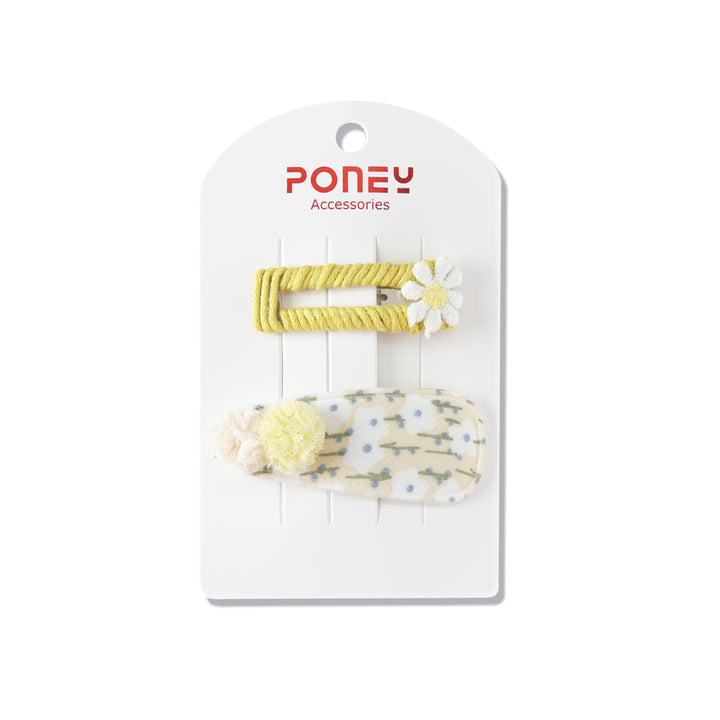 Poney Yellow 2pc Clip Set CTO1-1302