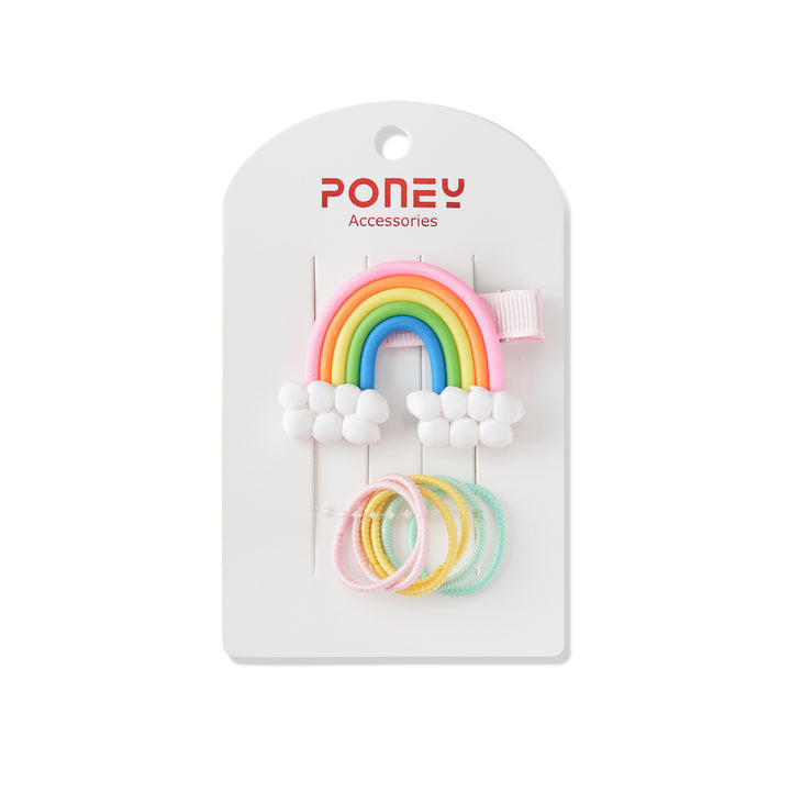 Poney Rainbow Clip and Ties  CTO1-1307