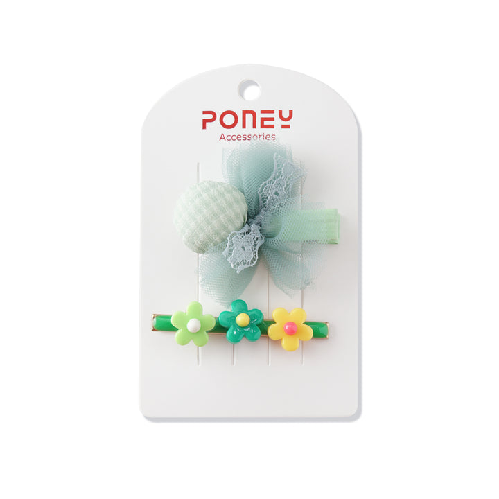 Poney Green Pom Clip Set CTO1-1310