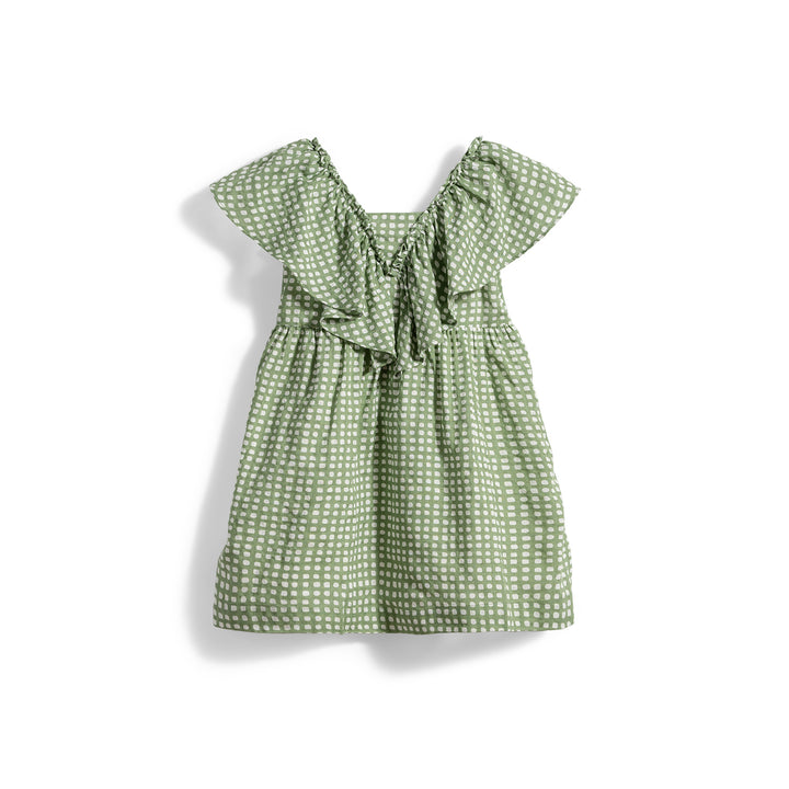 Poney Girls Printed Dress with Back Knot