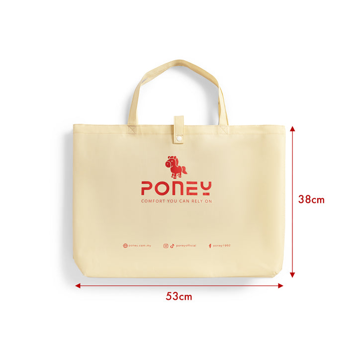 Poney Foldable Bag Beige Color