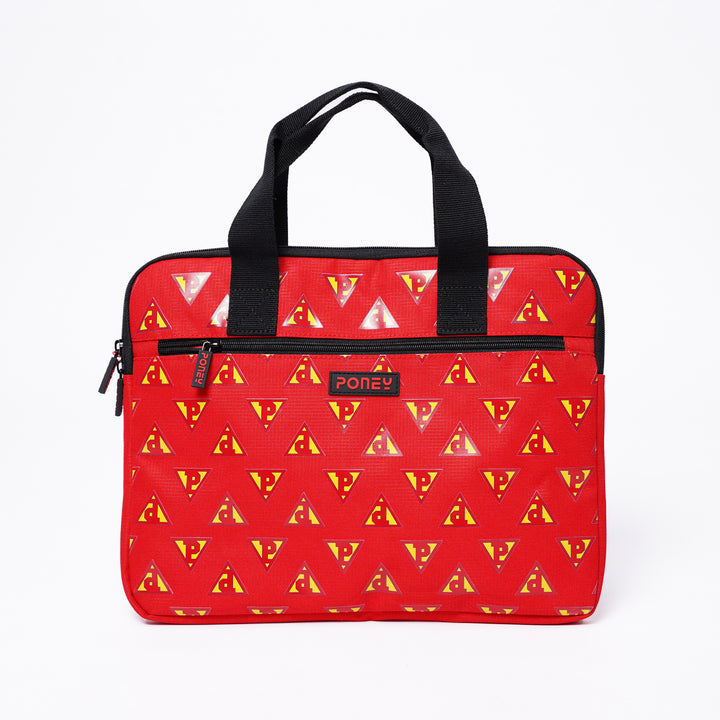 Poney Boys Red Poney Logo Full Print Tuition Bag KB003