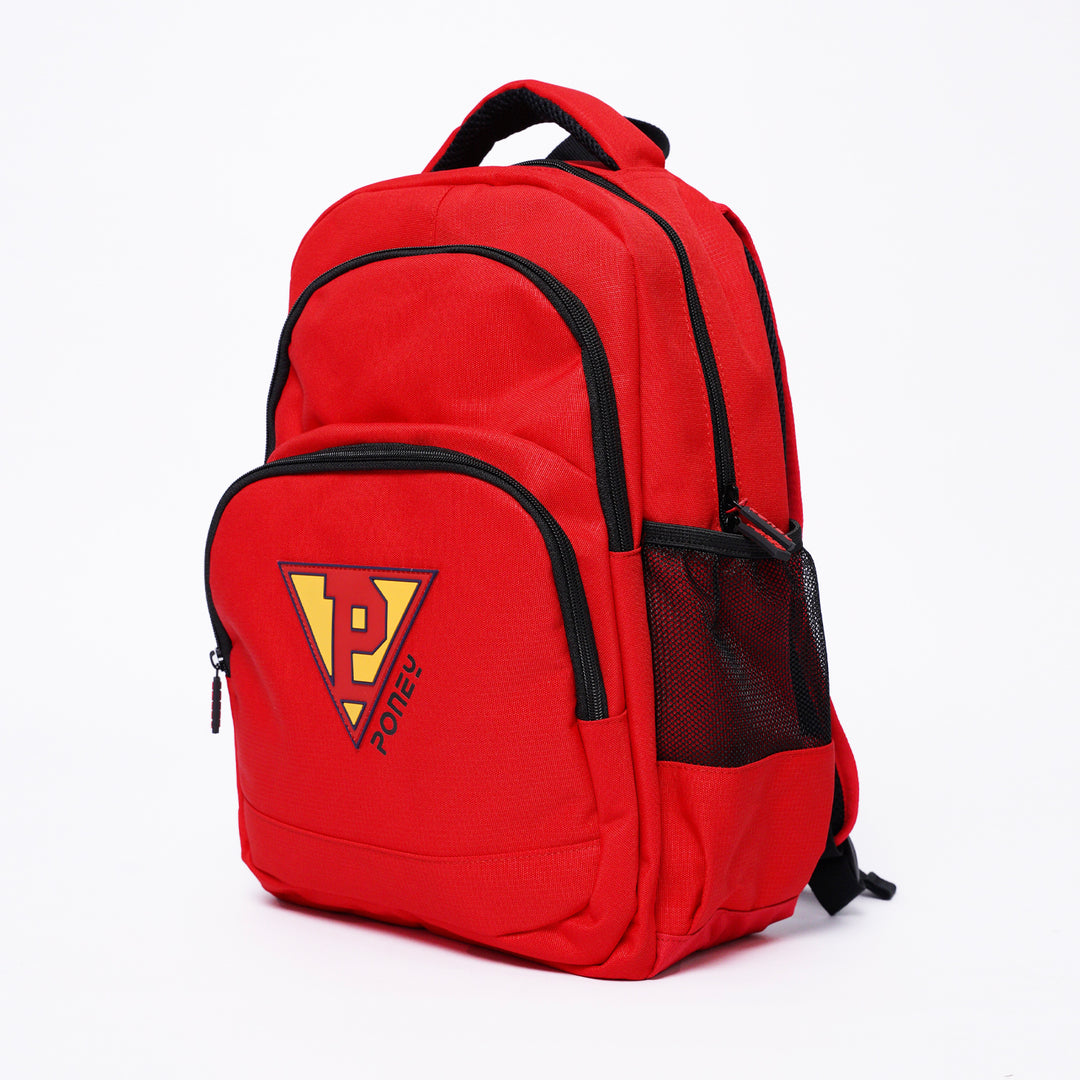 Poney Boys Red Poney Logo 16'' Backpack Bag KB013