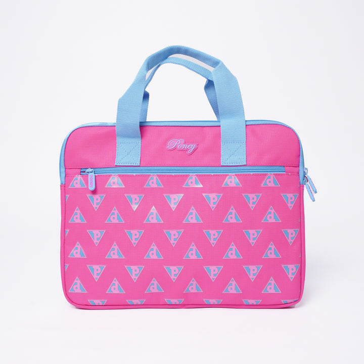 Poney Girls Pink Poney Logo Full Print Tuition Bag KG003