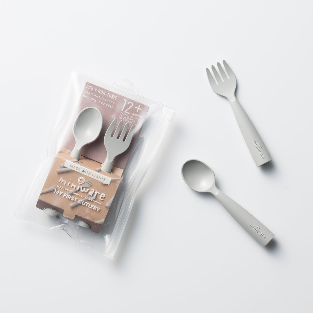 Miniware MY FIRST! Cutlery Set (PLA Series) - Grey